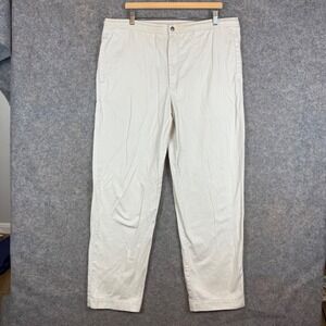 Polo Ralph Lauren Pants Mens Large Beige Prepster Boat Elastic Waist Drawstring